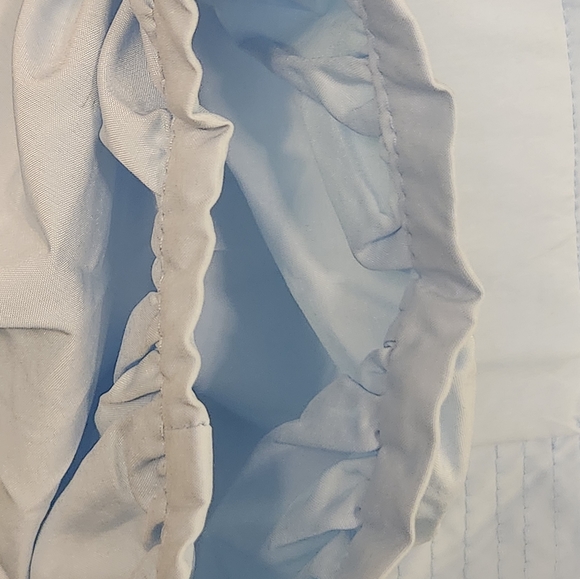 Beulah Style off shoulder bustier puff sleeve blue peplum top Size Small - Picture 8 of 16